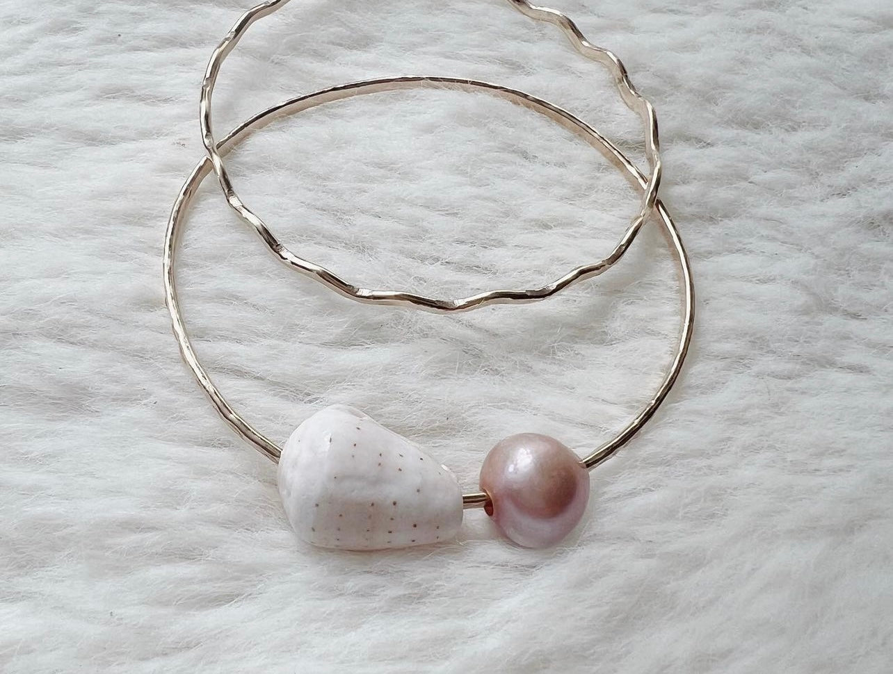 Edison and cone shell bangle