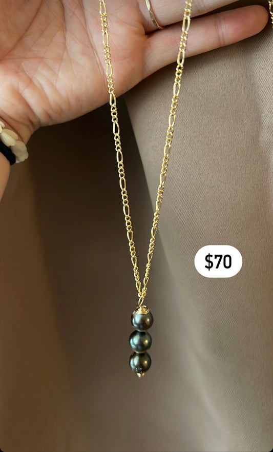 3 Tahitian Pearl necklace