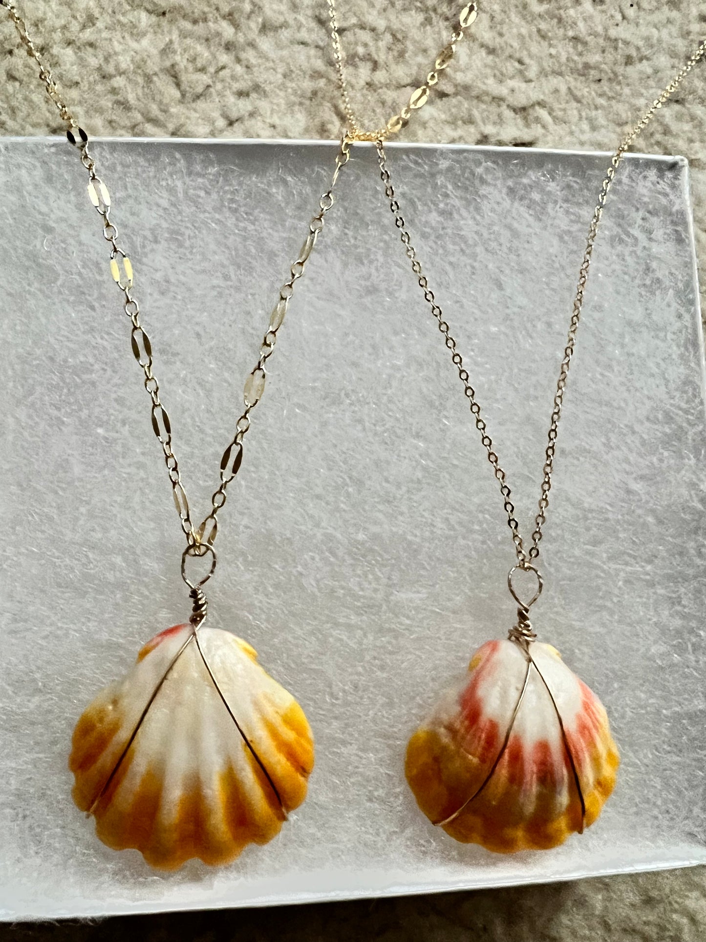 Sunrise shell necklaces