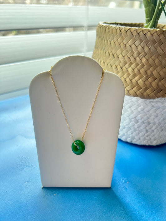 Jade pendant Necklace sterling silver only