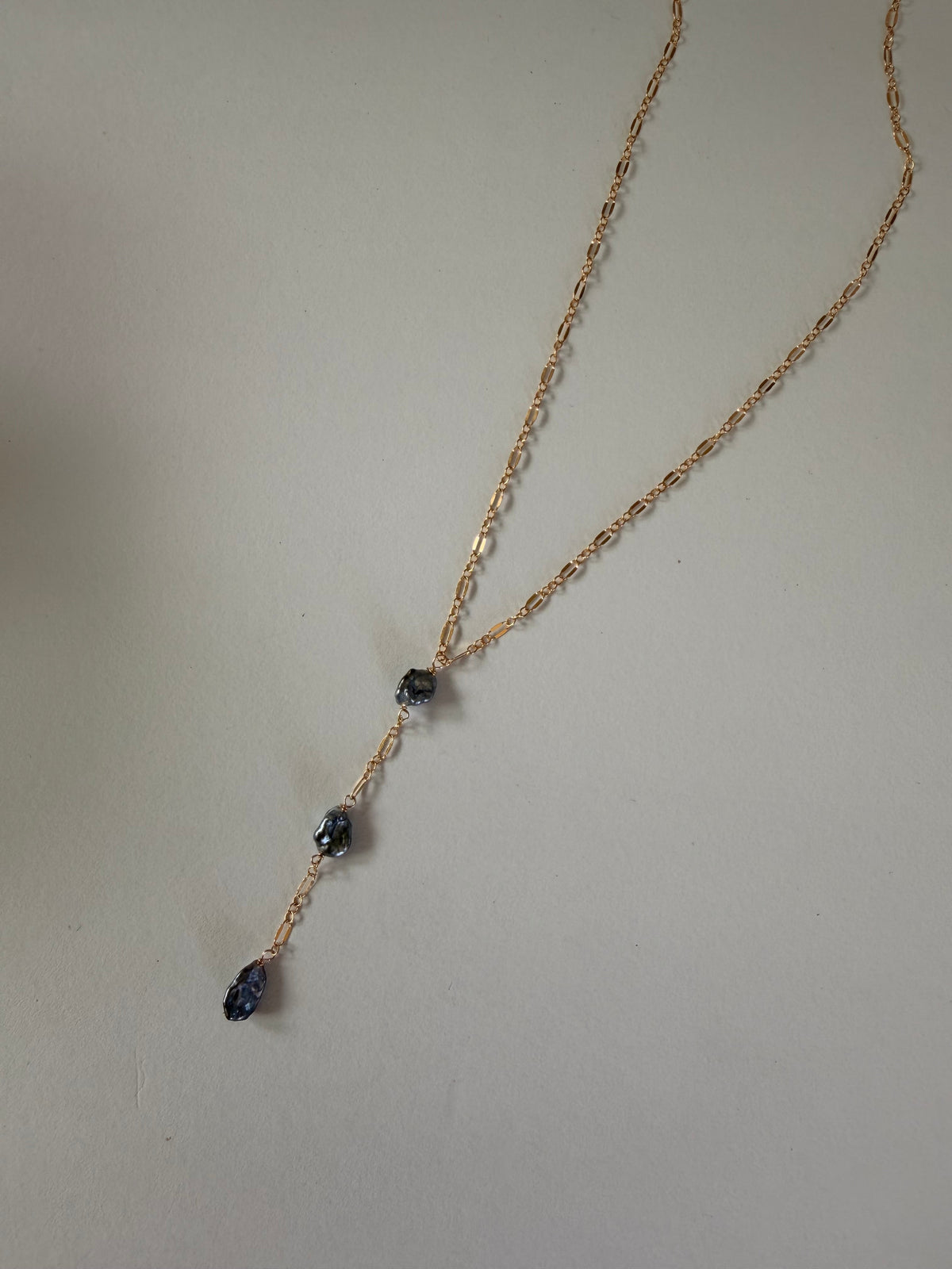 3 Drop Keshi Necklace