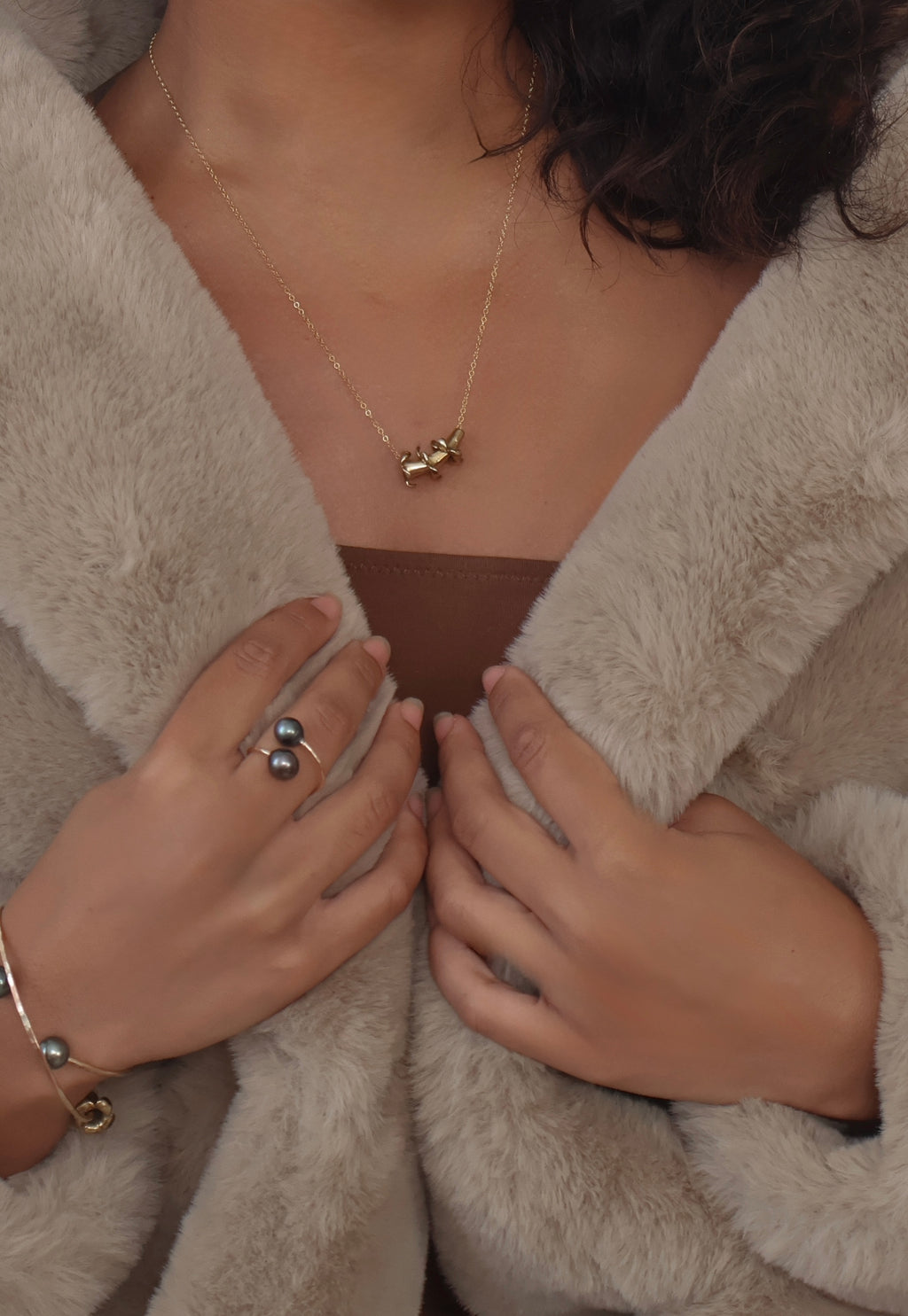 Triple puakenikeni necklace